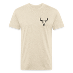 COW SKULL Fitted Tee - heather cream