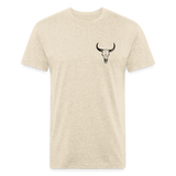 COW SKULL Fitted Tee - heather cream