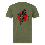 RS COWGIRL  Fitted Cotton/Poly Tee - heather military green