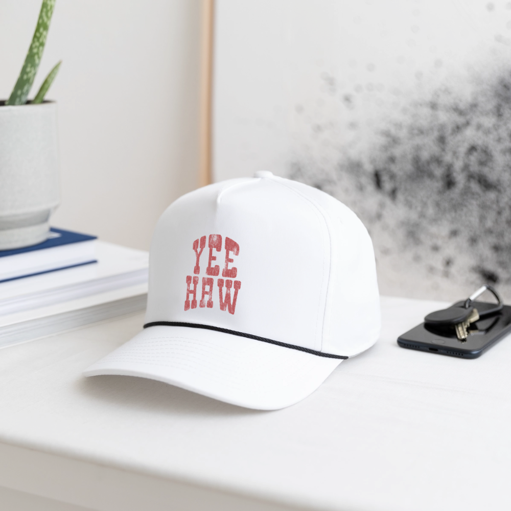 YEEHAW Rope Cap - white/black
