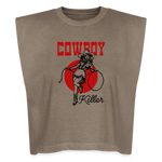 Cowboy Killer Washed Women's Muscle Tank Top - faded brown