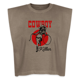 Cowboy Killer Washed Women's Muscle Tank Top - faded brown