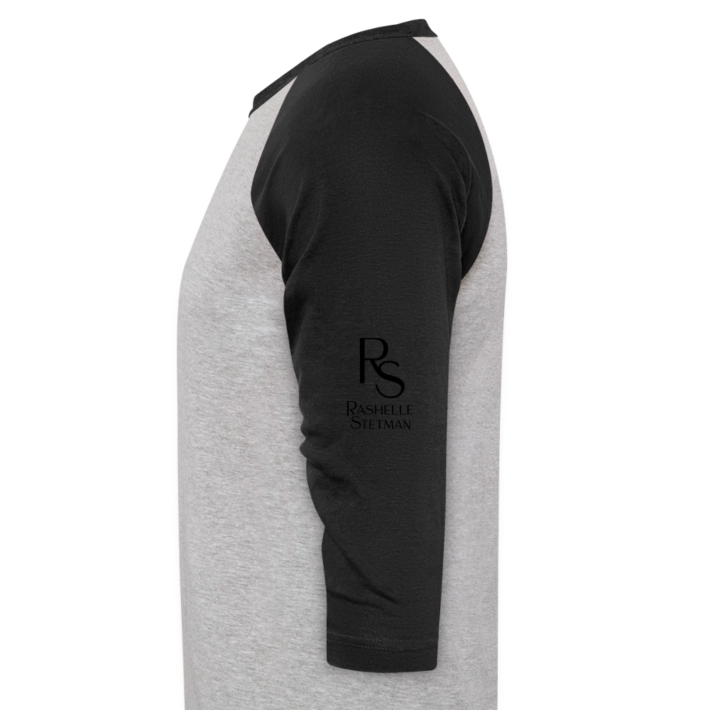 DEER SKULL Baseball Tee - heather gray/black