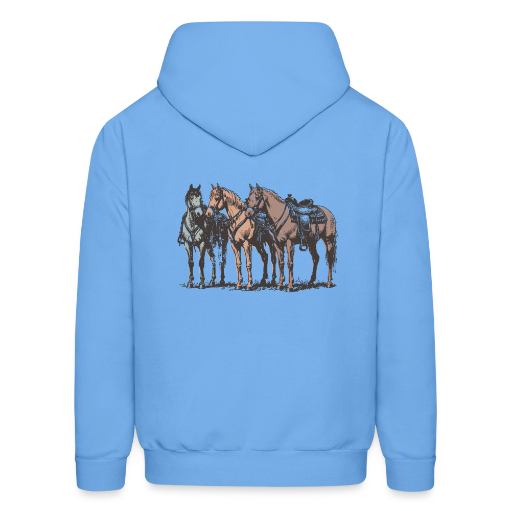HOLD YOUR HORSES Hoodie - carolina blue