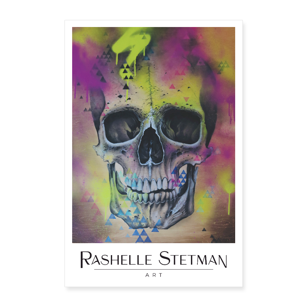 SKULL Poster 8x12 - white