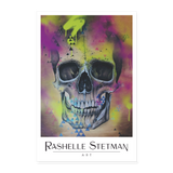 SKULL Poster 8x12 - white