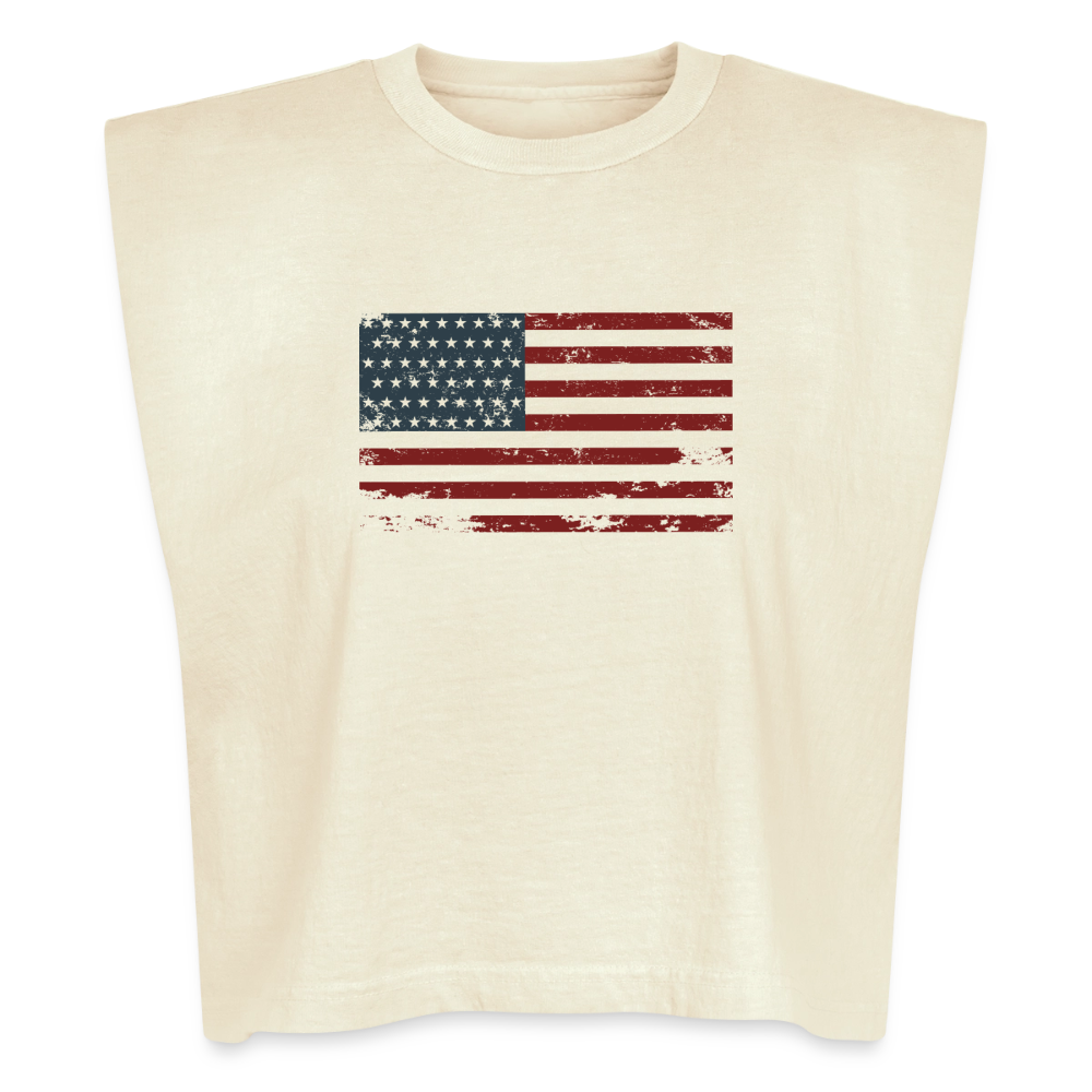 MERICA Muscle Tank - faded cream