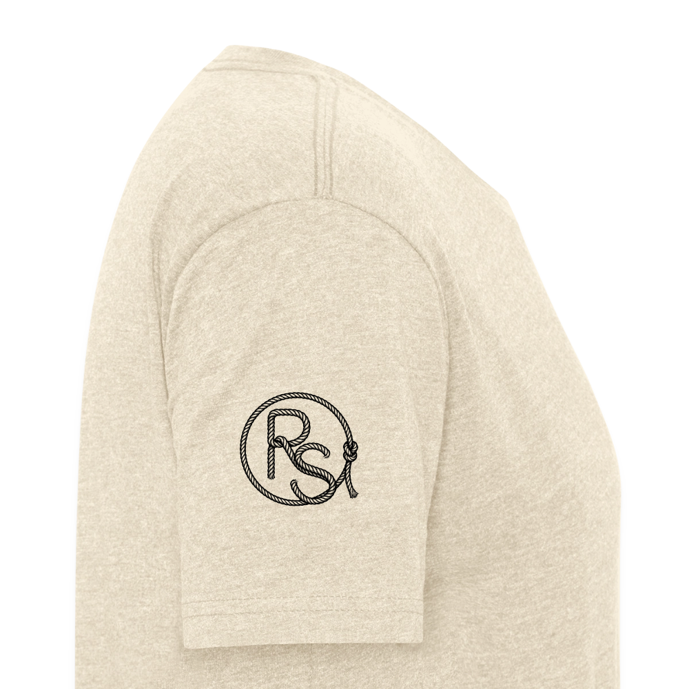 DEER SKULL Fitted Cotton/Poly Tee - heather cream