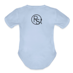 FLORAL BOOTS Organic Baby Onesie - sky