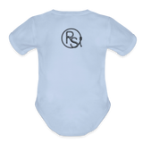 FLORAL BOOTS Organic Baby Onesie - sky