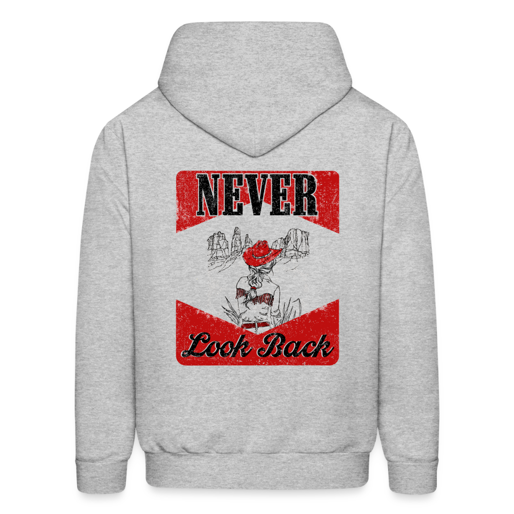NEVER LOOK BACK Hoodie - heather gray