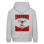 NEVER LOOK BACK Hoodie - heather gray
