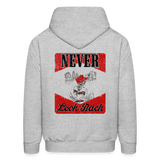 NEVER LOOK BACK Hoodie - heather gray