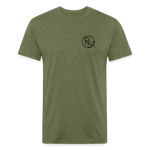 FLORAL BOOTS Fitted Tee - heather military green