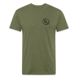 FLORAL BOOTS Fitted Tee - heather military green