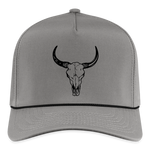 COW SKULL Rope Cap - gray/black
