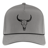 COW SKULL Rope Cap - gray/black