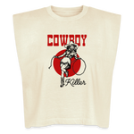 Cowboy Killer Washed Women's Muscle Tank Top - faded cream