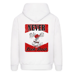 NEVER LOOK BACK Hoodie - white