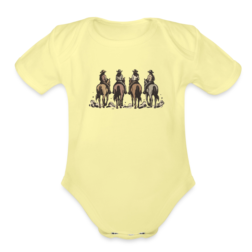 COWGIRLS Organic Baby Onesie - washed yellow
