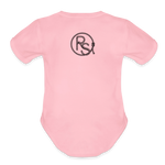 FLORAL BOOTS Organic Baby Onesie - light pink