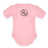 FLORAL BOOTS Organic Baby Onesie - light pink