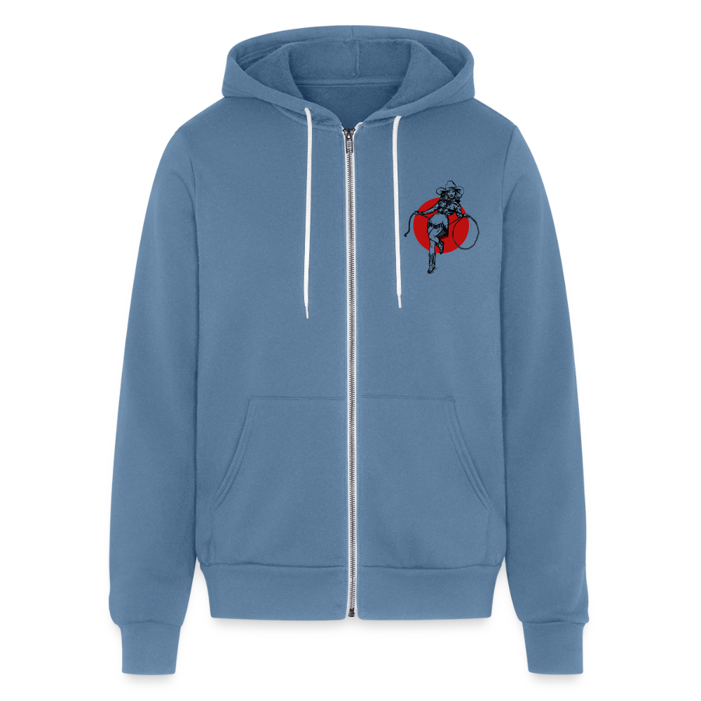 CK Unisex Full Zip Hoodie - steel blue