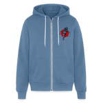 CK Unisex Full Zip Hoodie - steel blue