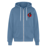 CK Unisex Full Zip Hoodie - steel blue