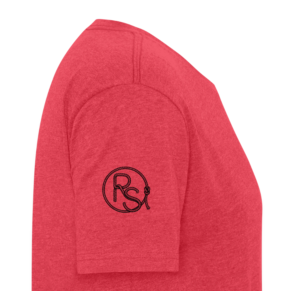 COW SKULL Fitted Tee - heather red