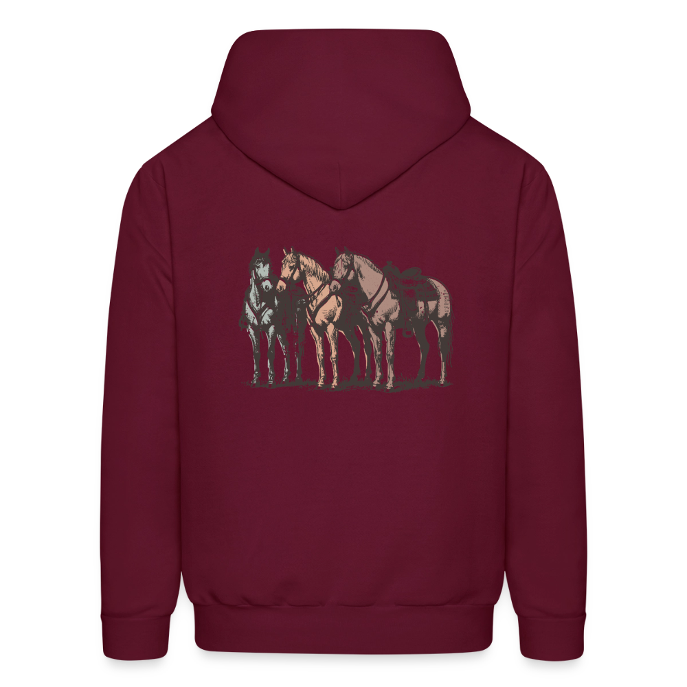 HOLD YOUR HORSES Hoodie - burgundy