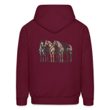 HOLD YOUR HORSES Hoodie - burgundy