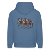 HOLD YOUR HORSES Hoodie - denim blue