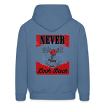 NEVER LOOK BACK Hoodie - denim blue