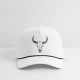 COW SKULL Rope Cap - white/black
