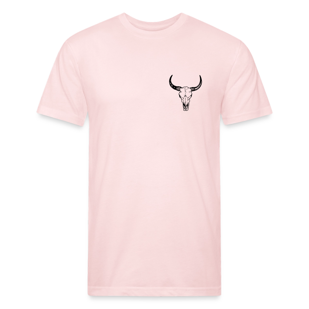 COW SKULL Fitted Tee - blush pink 