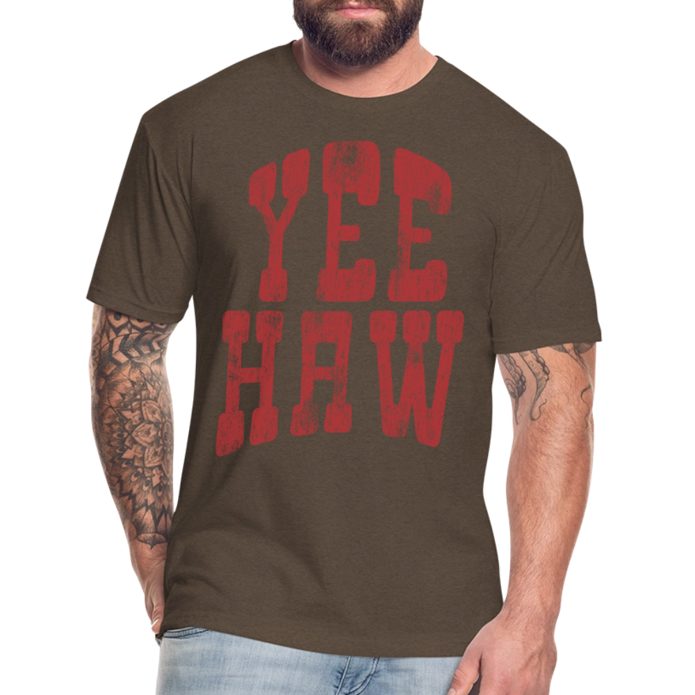 YEEHAW Fitted Tee - heather espresso