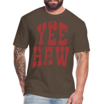 YEEHAW Fitted Tee - heather espresso