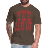 YEEHAW Fitted Tee - heather espresso