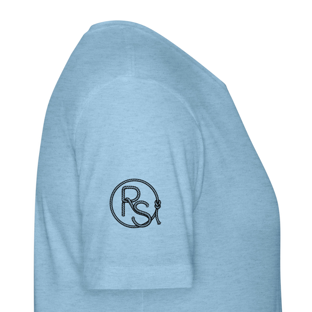 COW SKULL Fitted Tee - heather blue